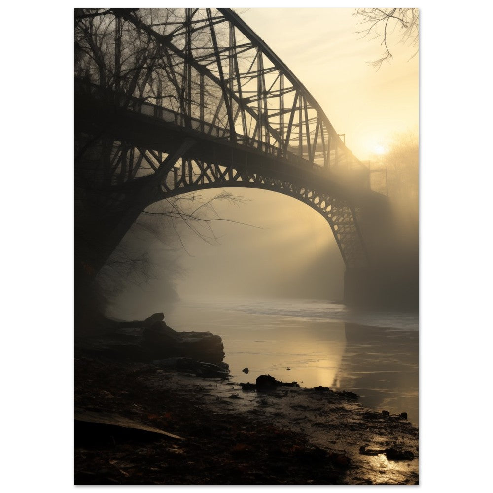 Morgendämmerung am Fluss 13x18 cm - Pixara