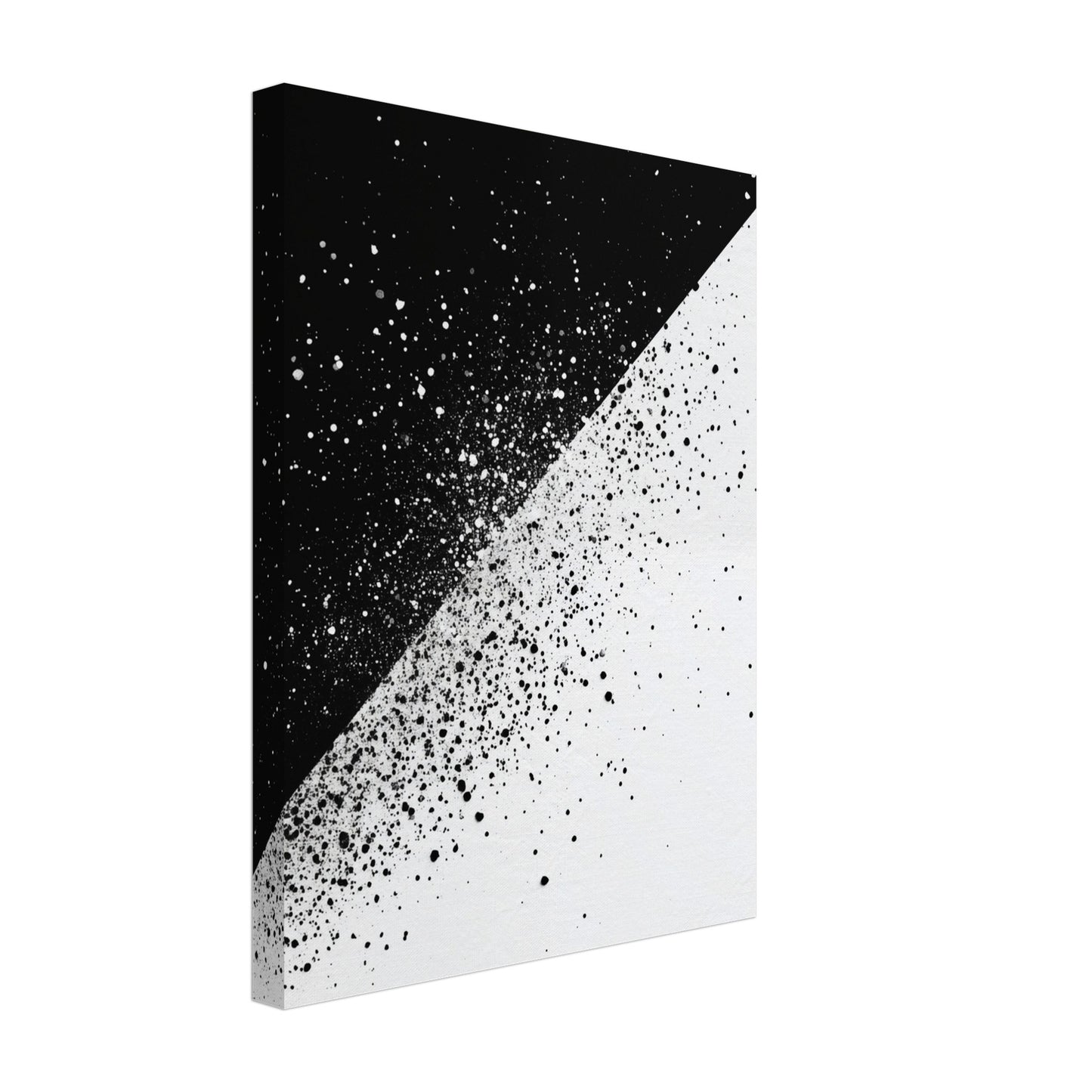 Schwarz-Weiß-Splitter 2 Leinwand 30x40 cm - Pixara