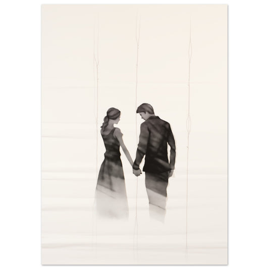 Verschmelzende Schatten Poster 50x70 cm - Pixara