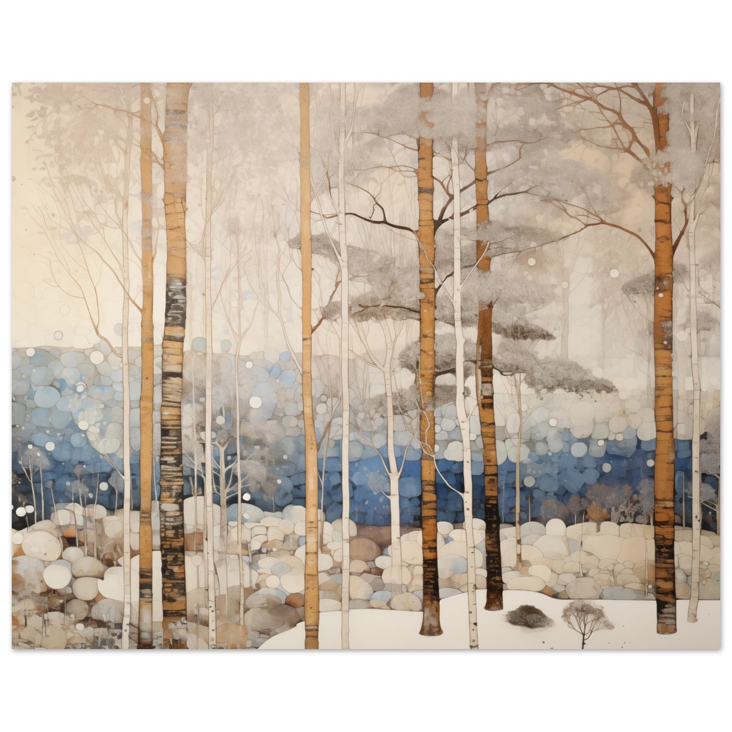 Wintermorgen Poster 20x25 cm - Pixara