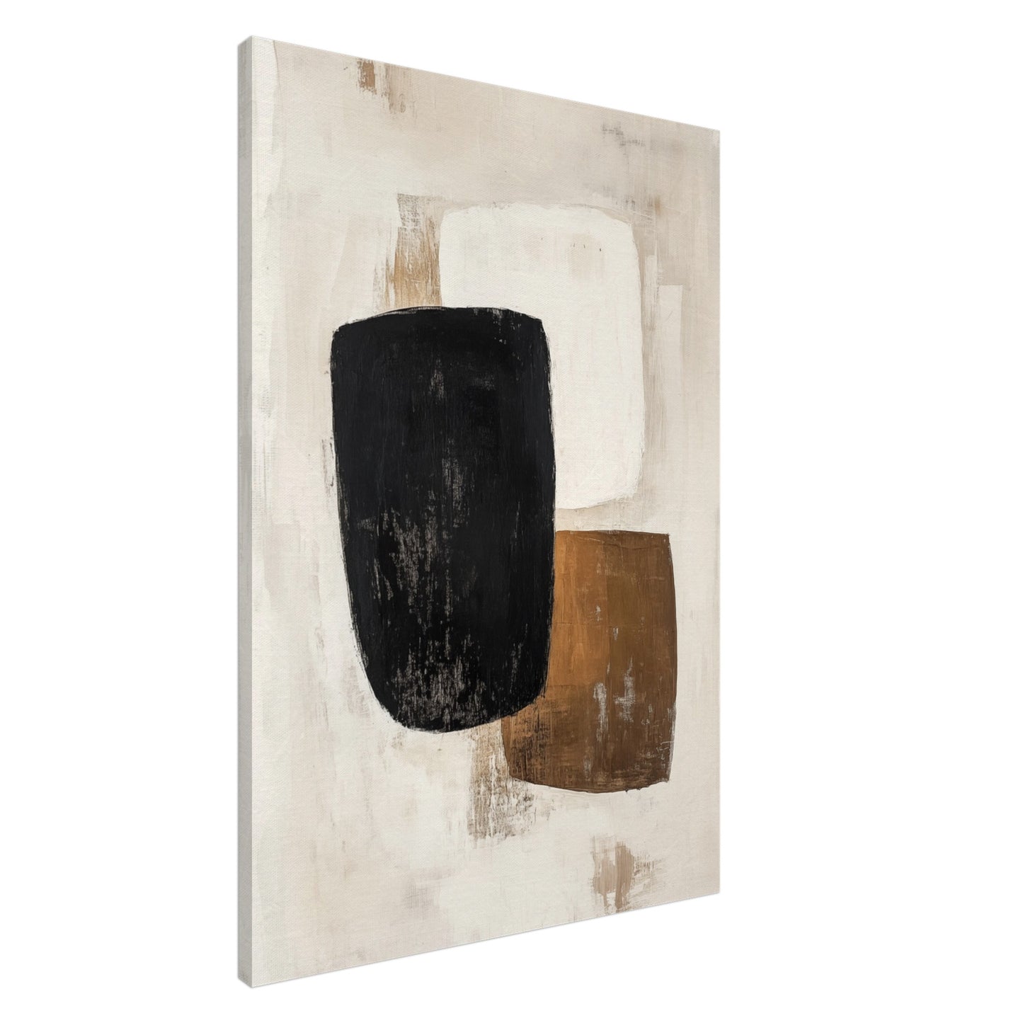 Minimalistische Eleganz – Abstrakte Formen Leinwand 70x100 cm - Pixara