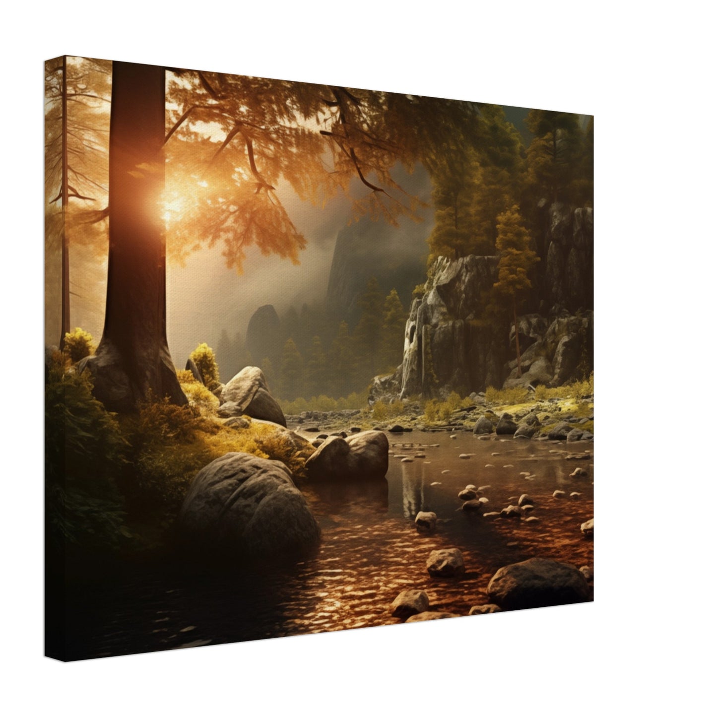 Herbstliche Reflexion Leinwand 40x50 cm - Pixara