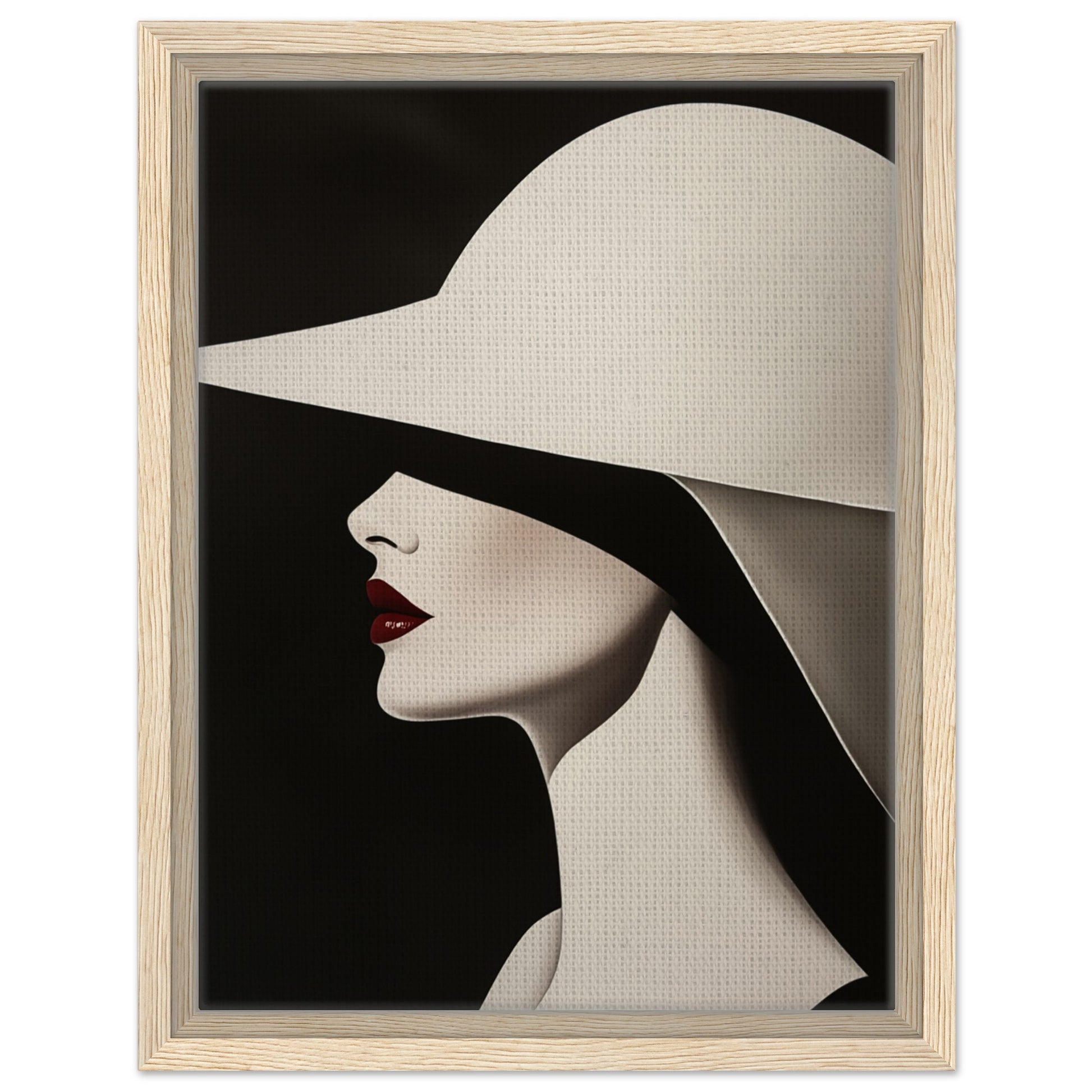 Minimalistisches Profil | Gerahmte Leinwand Holzrahmen 30x40 cm - Pixara