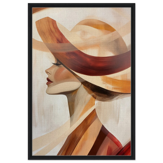 Fließende Formen - Gerahmte Leinwand Schwarzer Rahmen 60x90 cm - Pixara