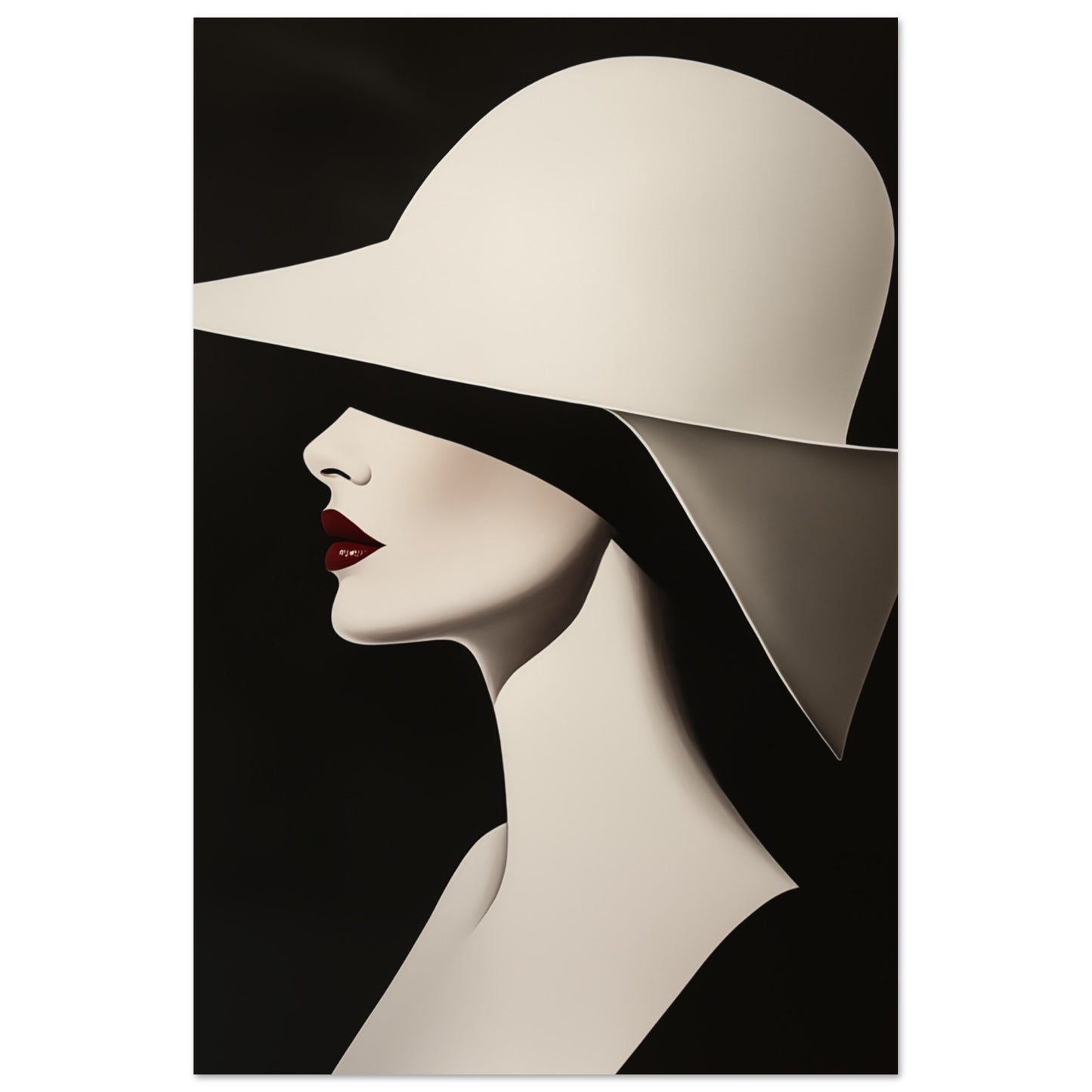 Minimalistisches Profil Poster 60x90 cm - Pixara