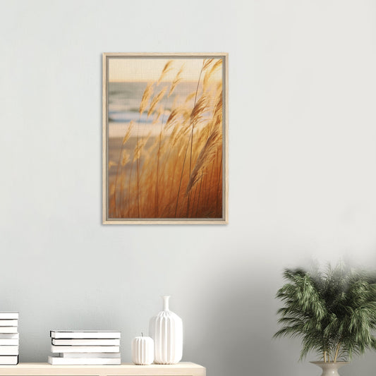 Goldene Wispern | Gerahmte Leinwand - Pixara