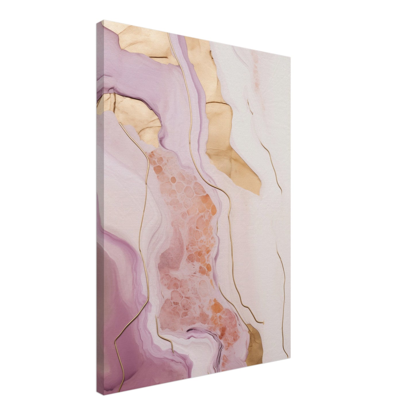 Abstrakter Goldschwung Leinwand 50x70 cm - Pixara