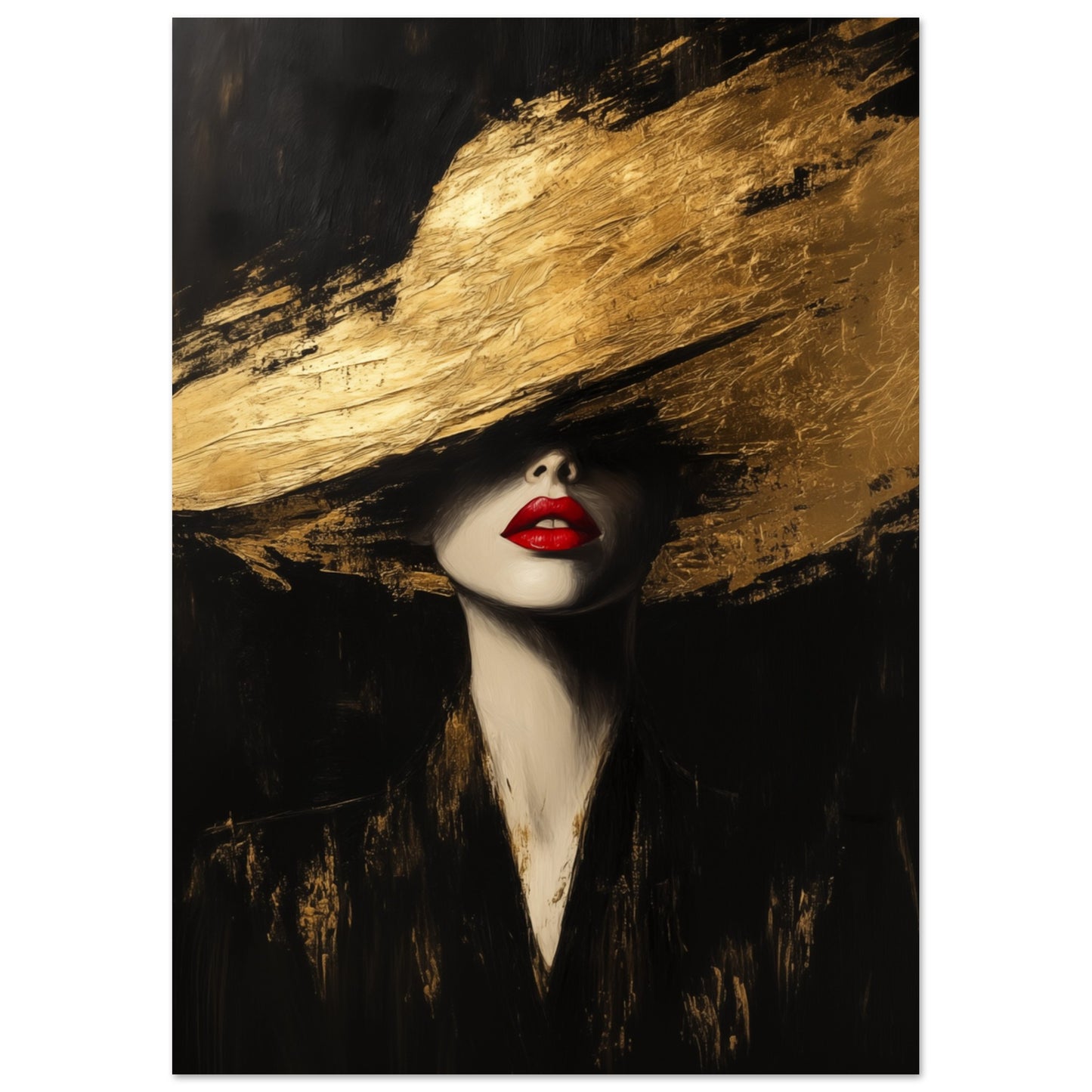 Goldene Eleganz Poster A4 21x29.7 cm - Pixara