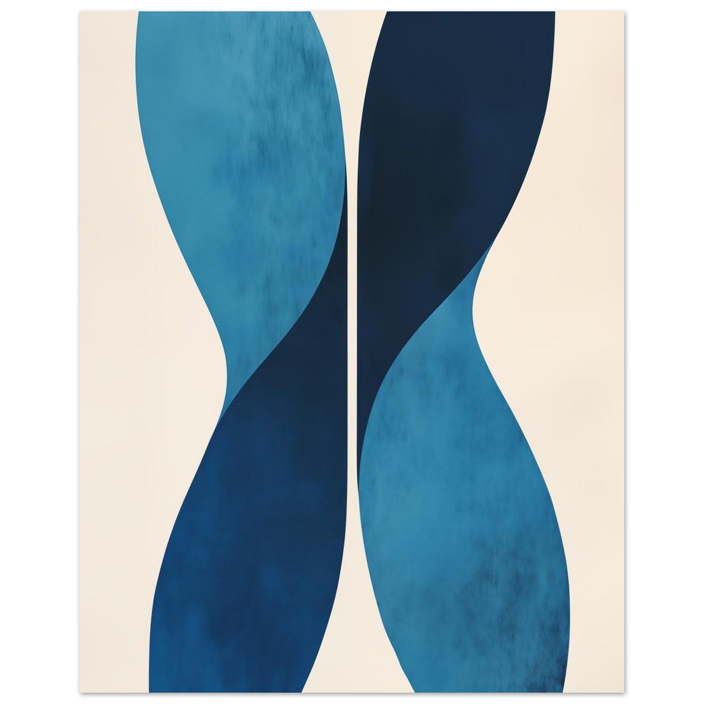 Blaue symmetrische Formen 20x25 cm - Pixara