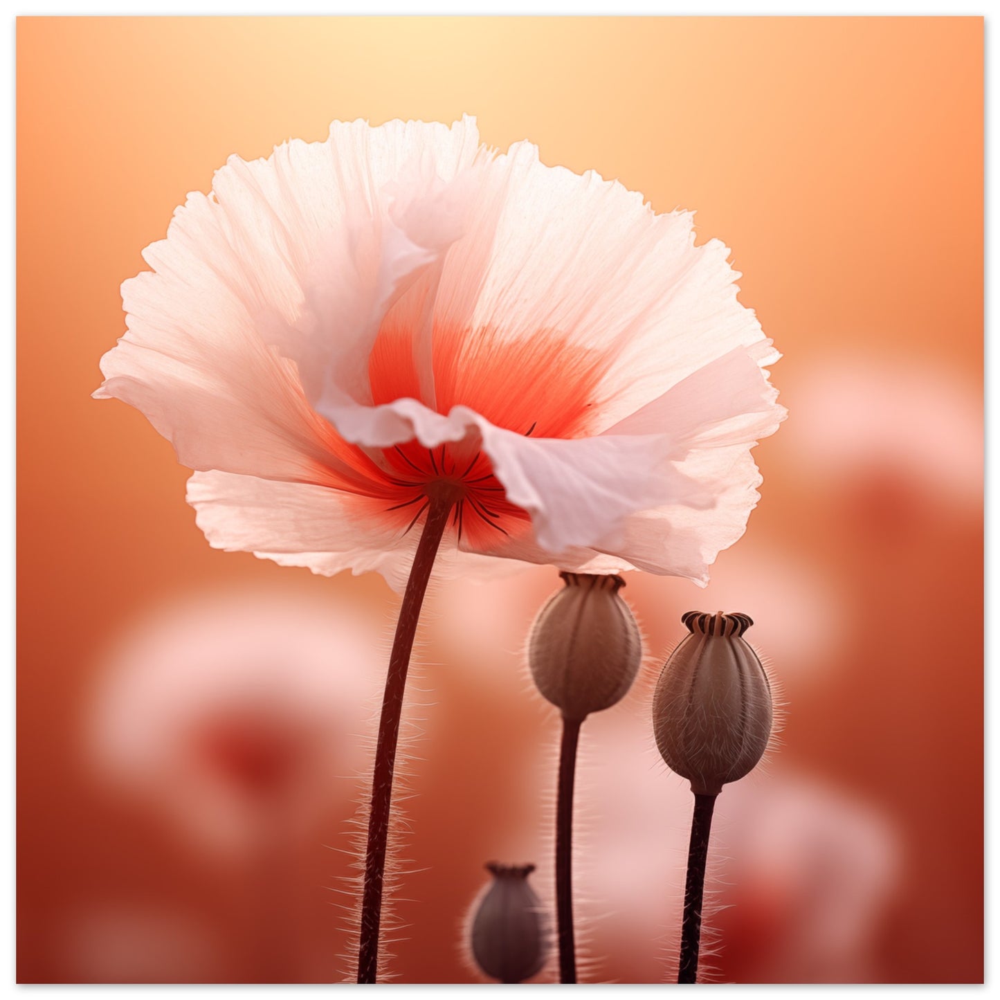 Sanfte Entfaltung Poster 30x30 cm - Pixara