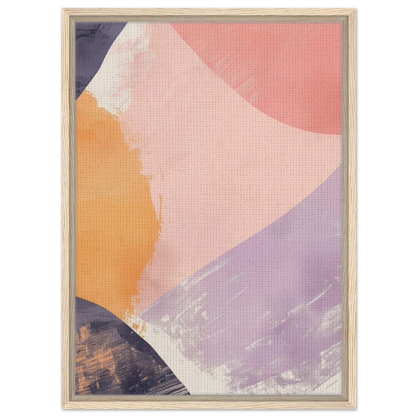 Geometrische Morgenröte | Gerahmte Leinwand Holzrahmen 50x70 cm - Pixara