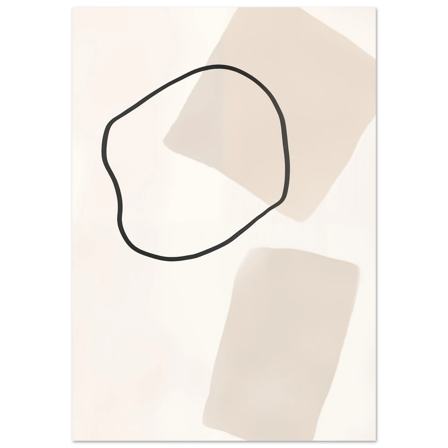 Abstrakte Balance in Beige Poster 70x100 cm - Pixara