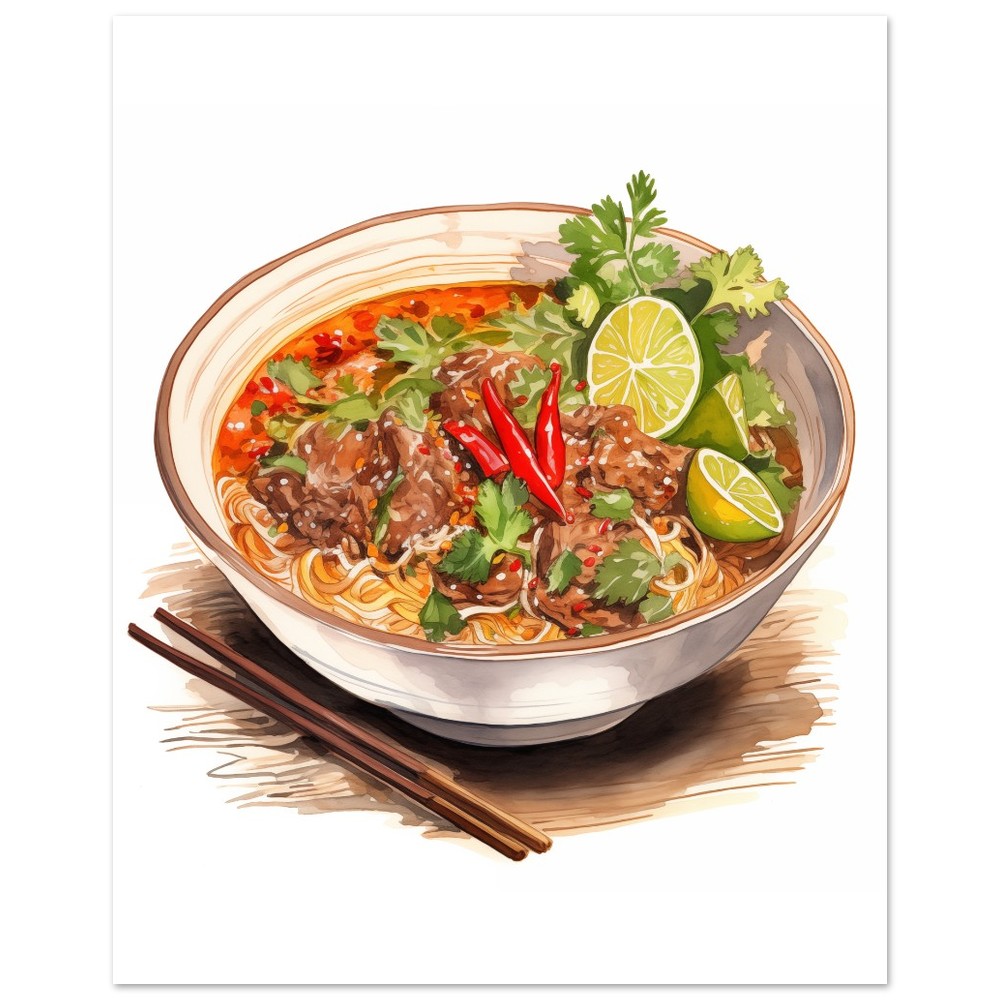 Thailändische Nudelsuppe Poster 40x50 cm - Pixara