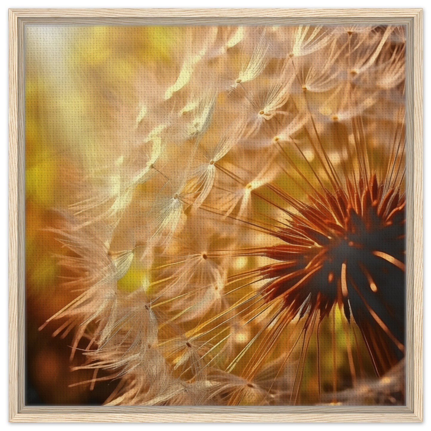 Pusteblume | Gerahmte Leinwand Holzrahmen 60x60 cm - Pixara