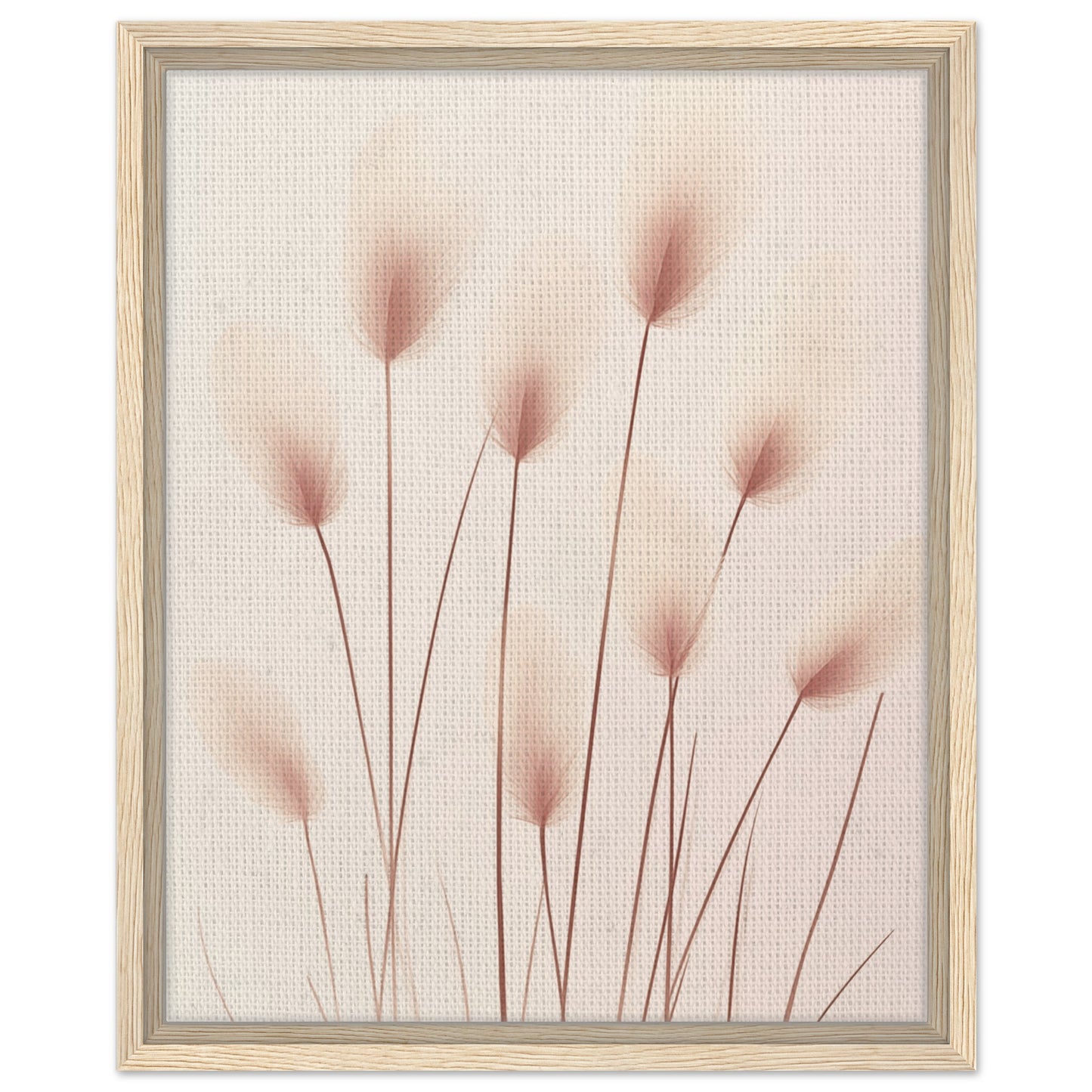 Zarte Bunny Tails | Gerahmte Leinwand 40x50 cm 16x20″ Holzrahmen - Pixara