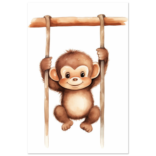 "Chip", der freche Affe Poster 60x90 cm - Pixara