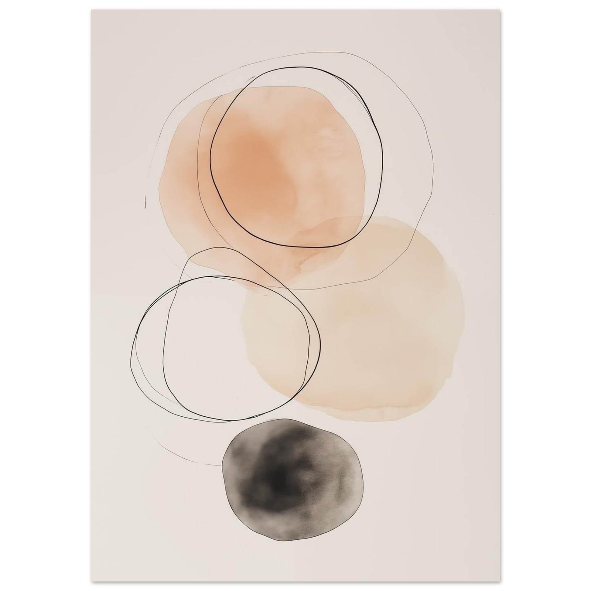 Balance der Kreise – Japandi Minimalismus - Pixara
