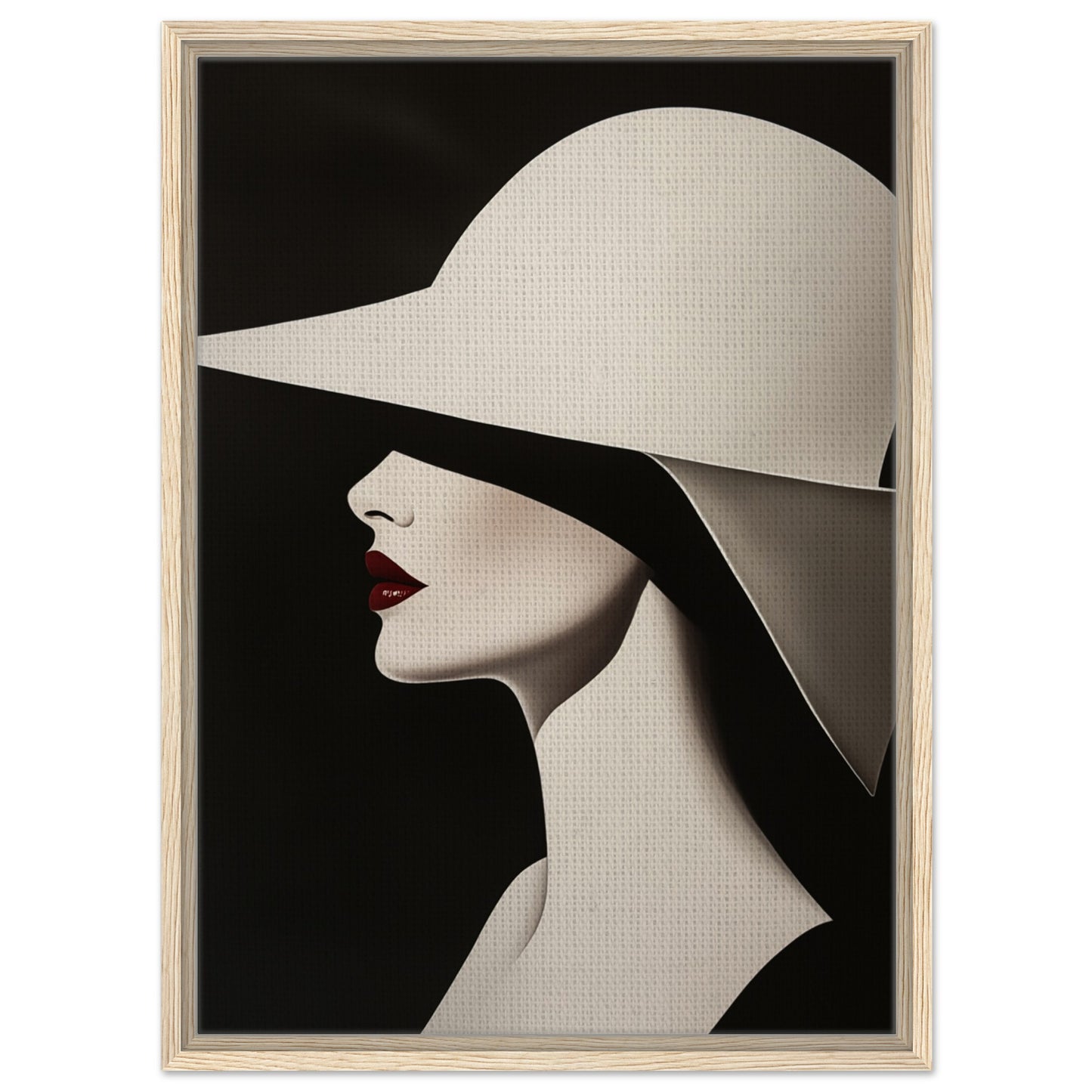 Minimalistisches Profil | Gerahmte Leinwand Holzrahmen 50x70 cm - Pixara