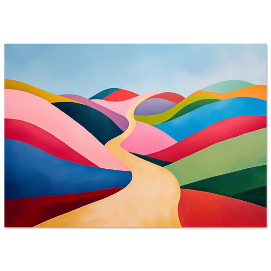 Surreale Hügel Poster 70x100 cm - Pixara