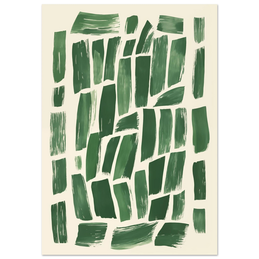 Abstrakte Grüntöne – Modernes Wandbild Poster 70x100 cm - Pixara