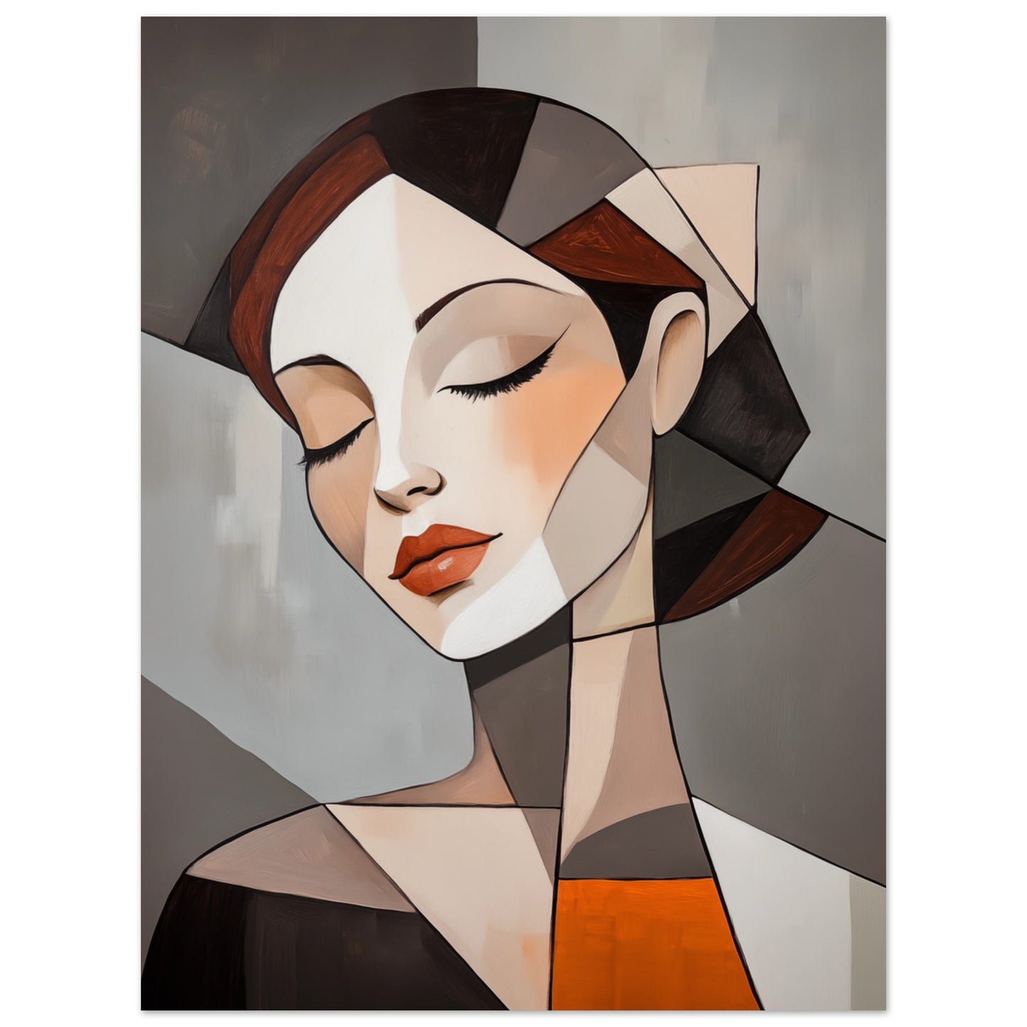 Geometrisches Porträt einer Frau Poster 30x40 cm - Pixara