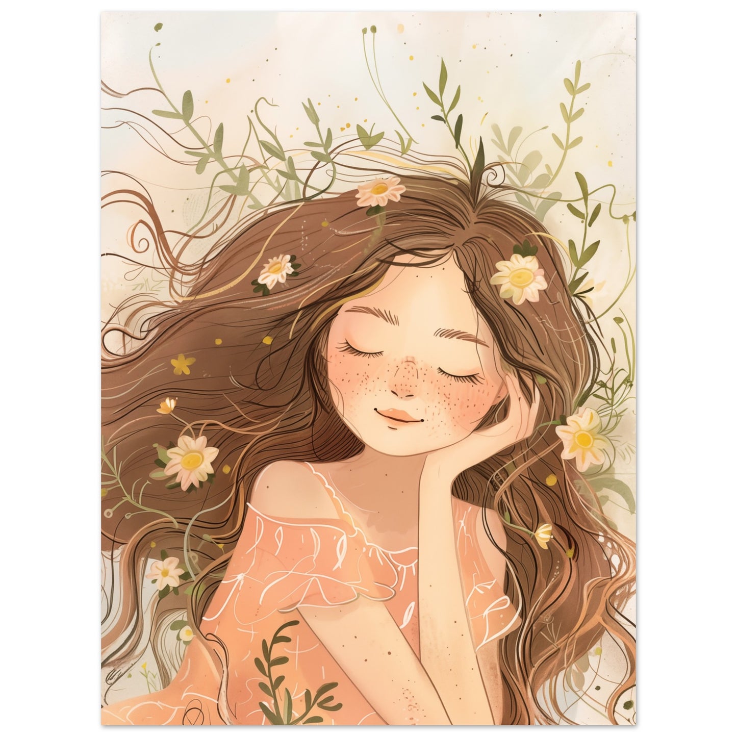 Flora, die Träumerin 30x40 cm - Pixara