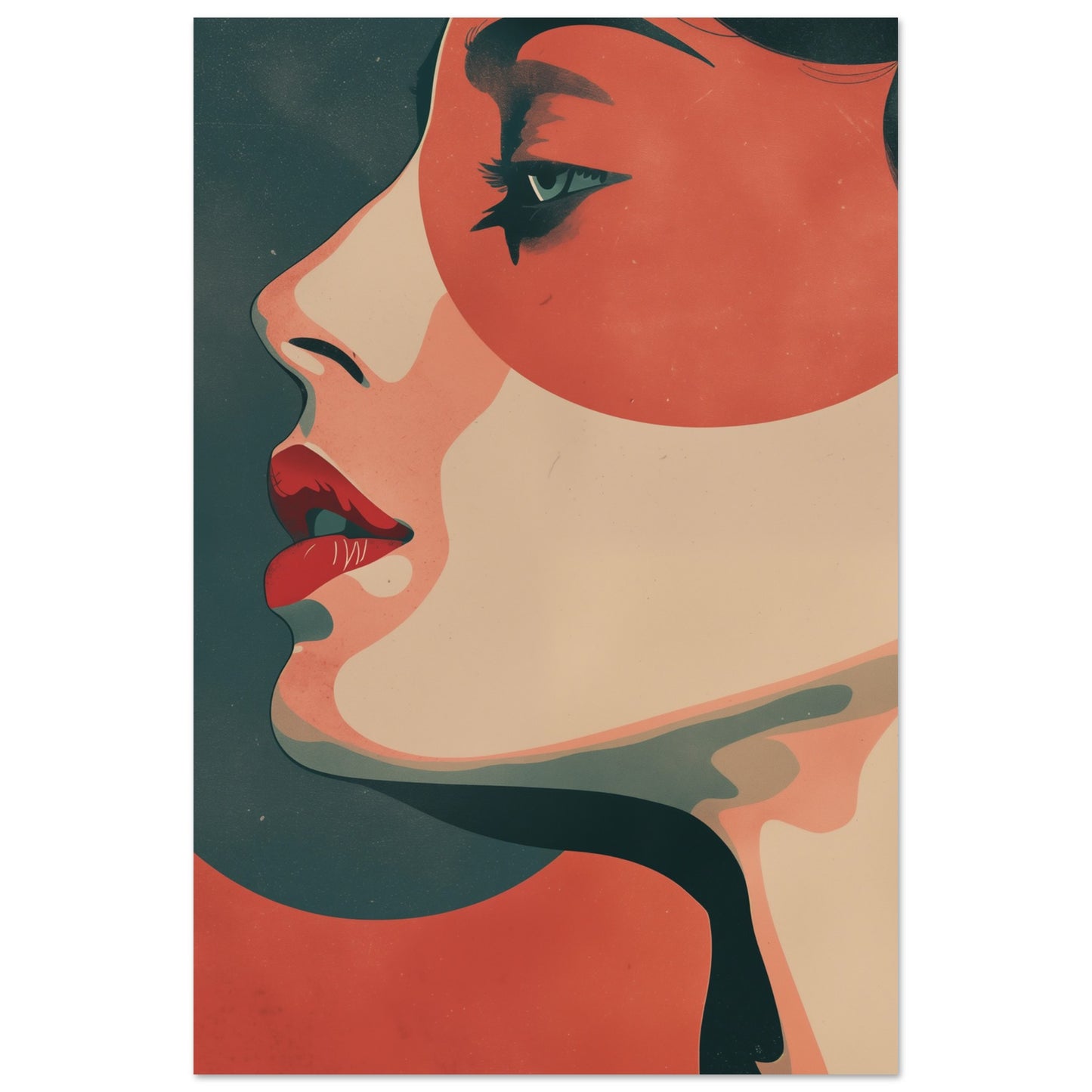 Rouge Silhouette 60x90 cm - Pixara