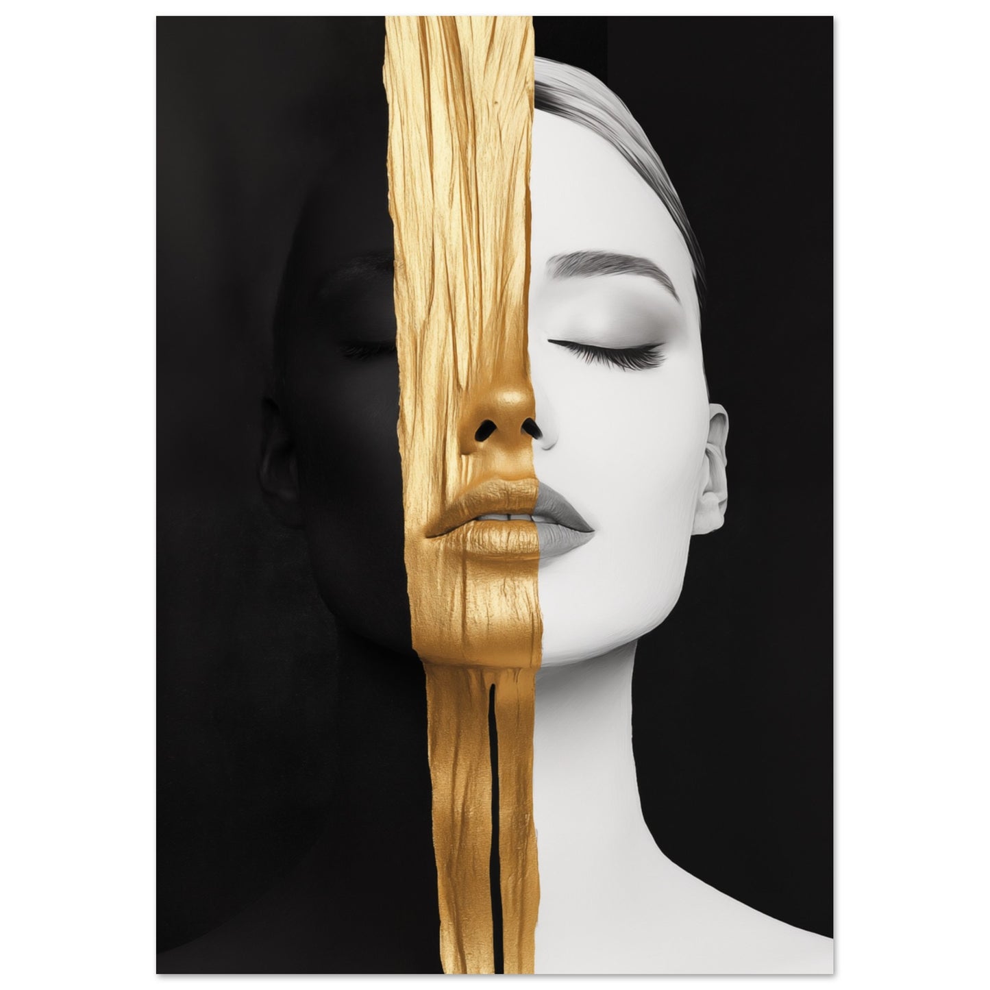 Goldene Dualität Poster A4 21x29.7 cm - Pixara