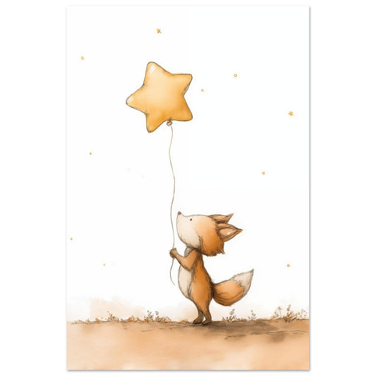 Kleiner Fuchs mit Stern 60x90 cm - Pixara