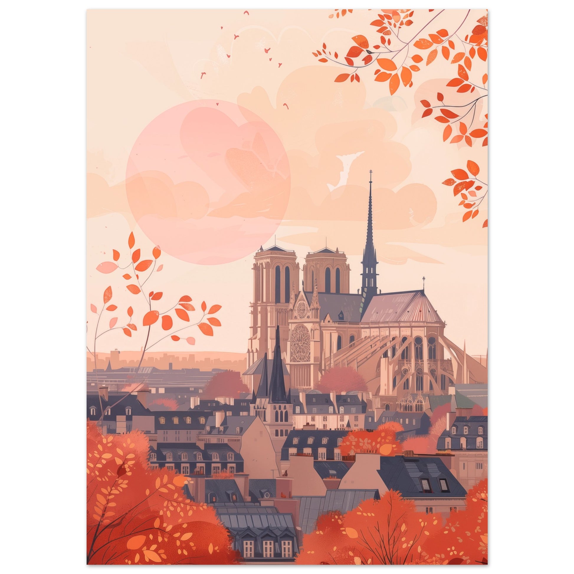 Notre-Dame im Herbst 13x18 cm - Pixara