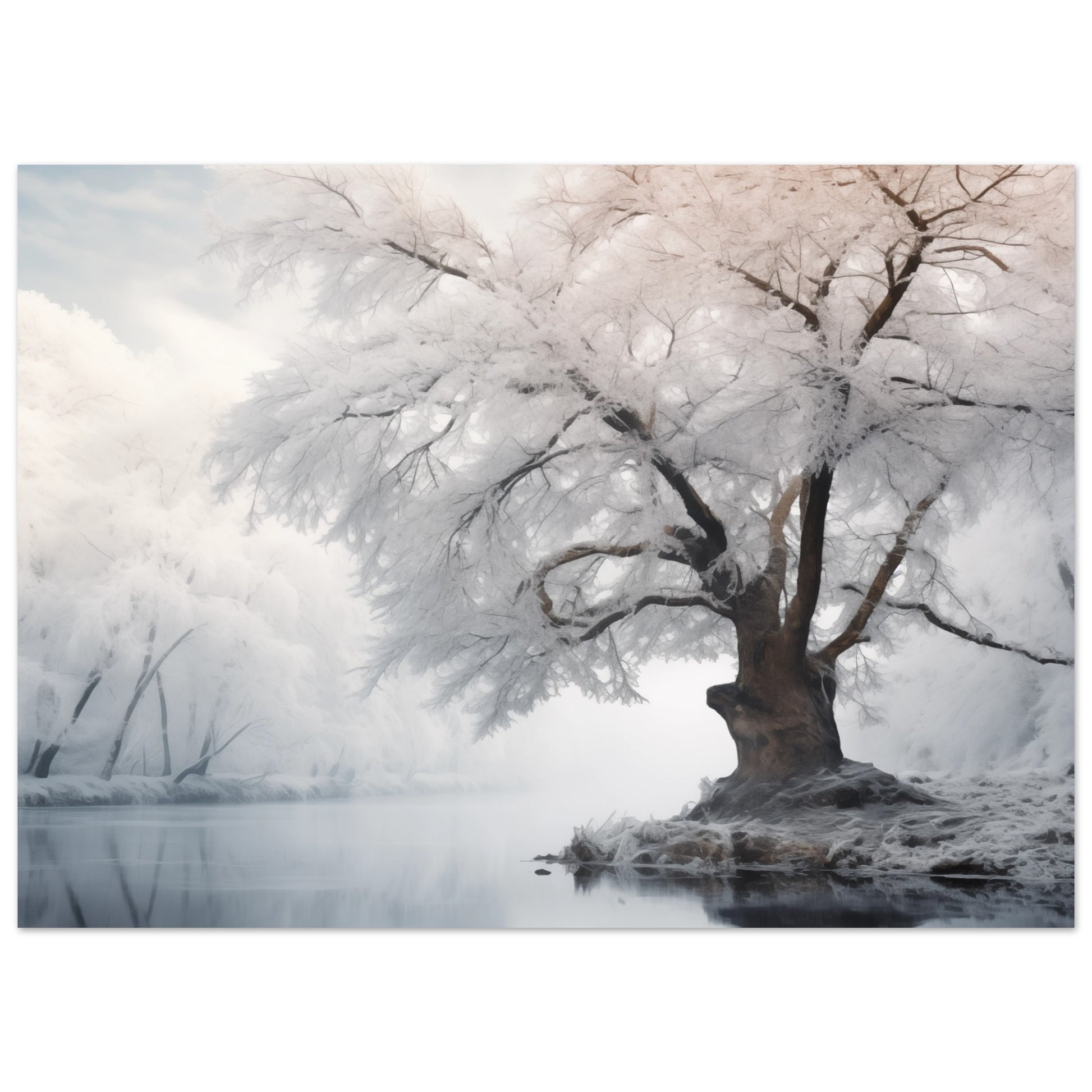 Wintertraum am See Poster 13x18 cm - Pixara