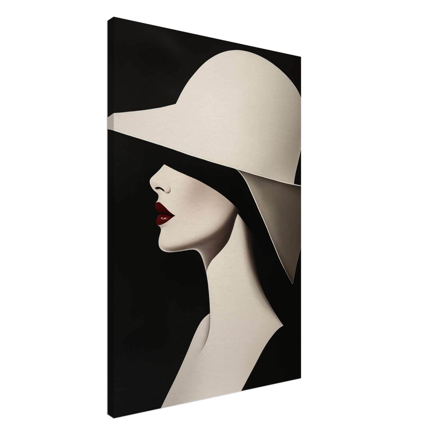 Minimalistisches Profil Leinwand 60x90 cm - Pixara