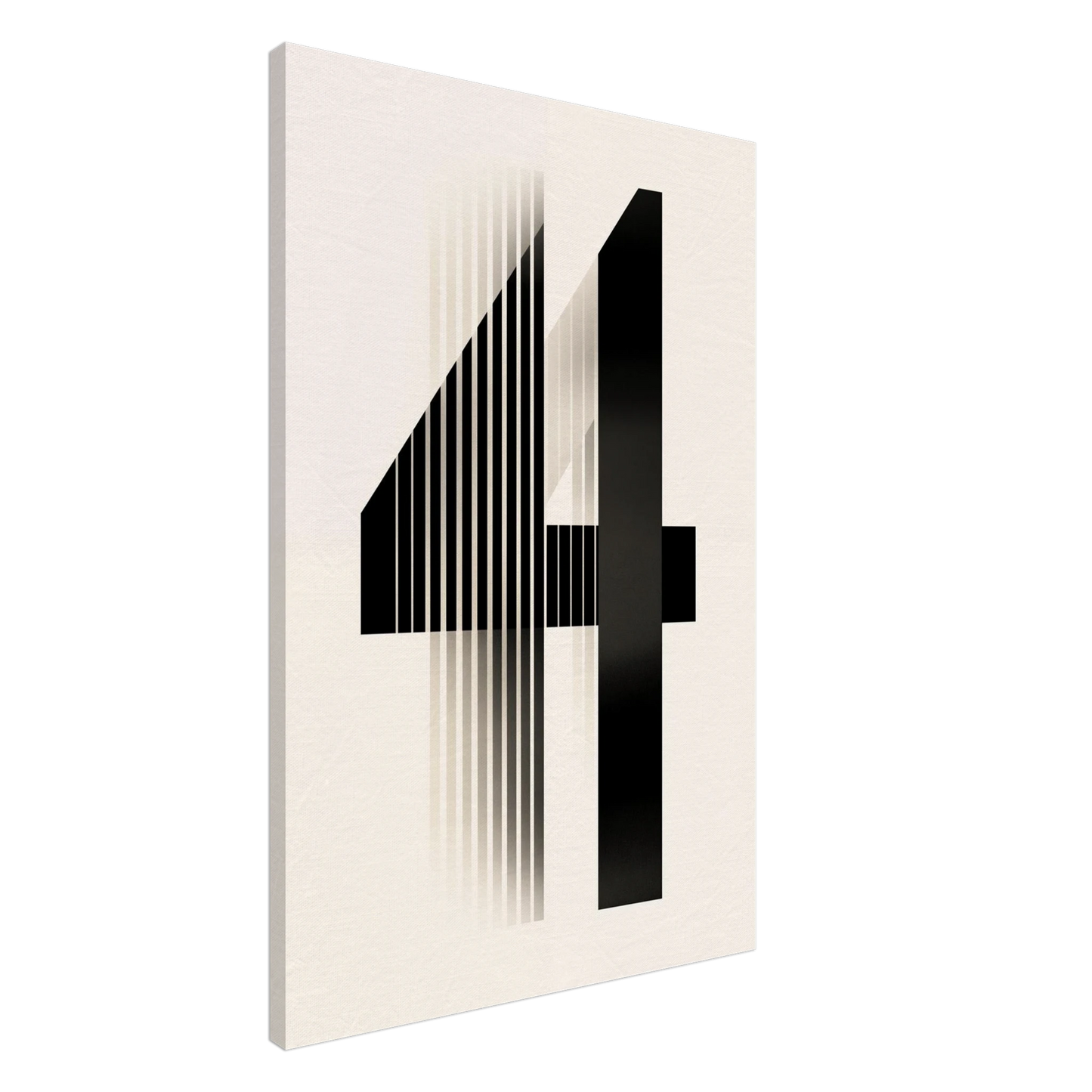 Typografische Illusion – Moderne geometrische Komposition Leinwand 60x90 cm - Pixara