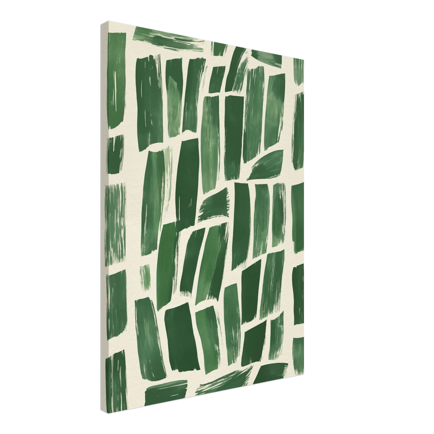 Abstrakte Grüntöne – Modernes Wandbild Leinwand 50x70 cm - Pixara