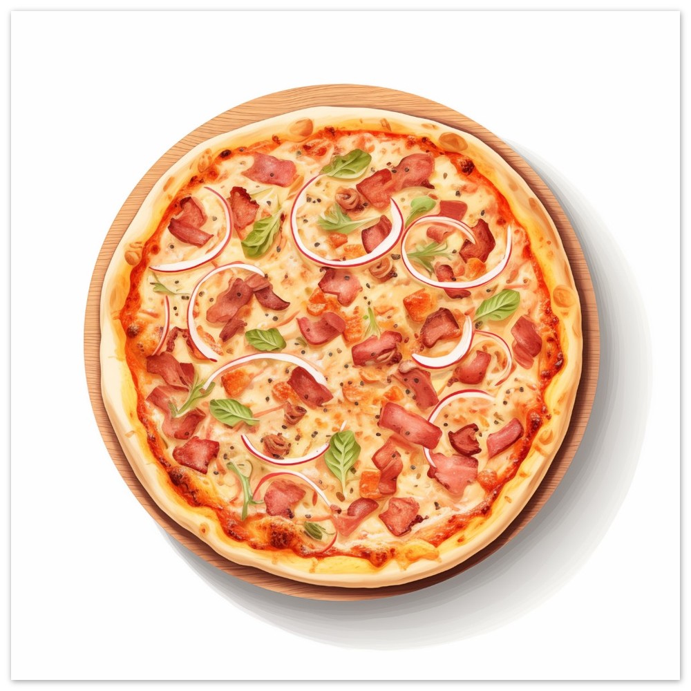 Klassische Pizza Poster 25x25 cm - Pixara