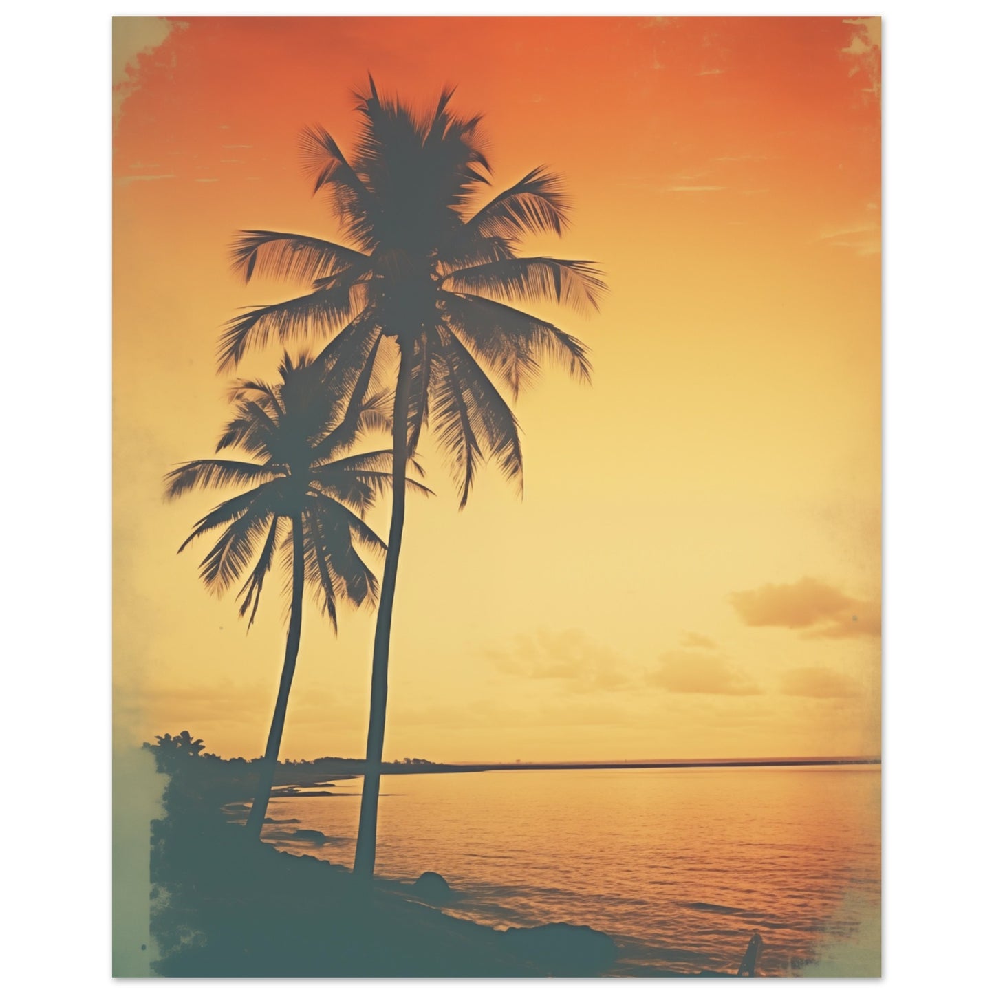 Abendruhe in Tangerine Poster 20x25 cm - Pixara