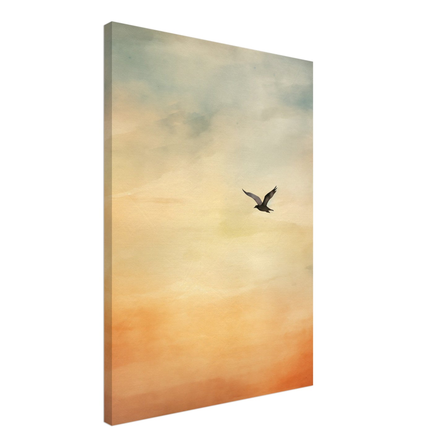Flug in den Sonnenuntergang Leinwand 50x70 cm - Pixara