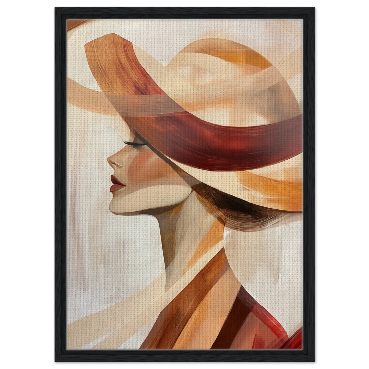 Fließende Formen - Gerahmte Leinwand Schwarzer Rahmen 50x70 cm - Pixara
