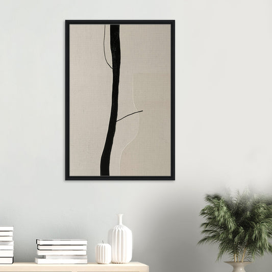 Zarte Linien der Natur | Gerahmte Leinwand - Pixara