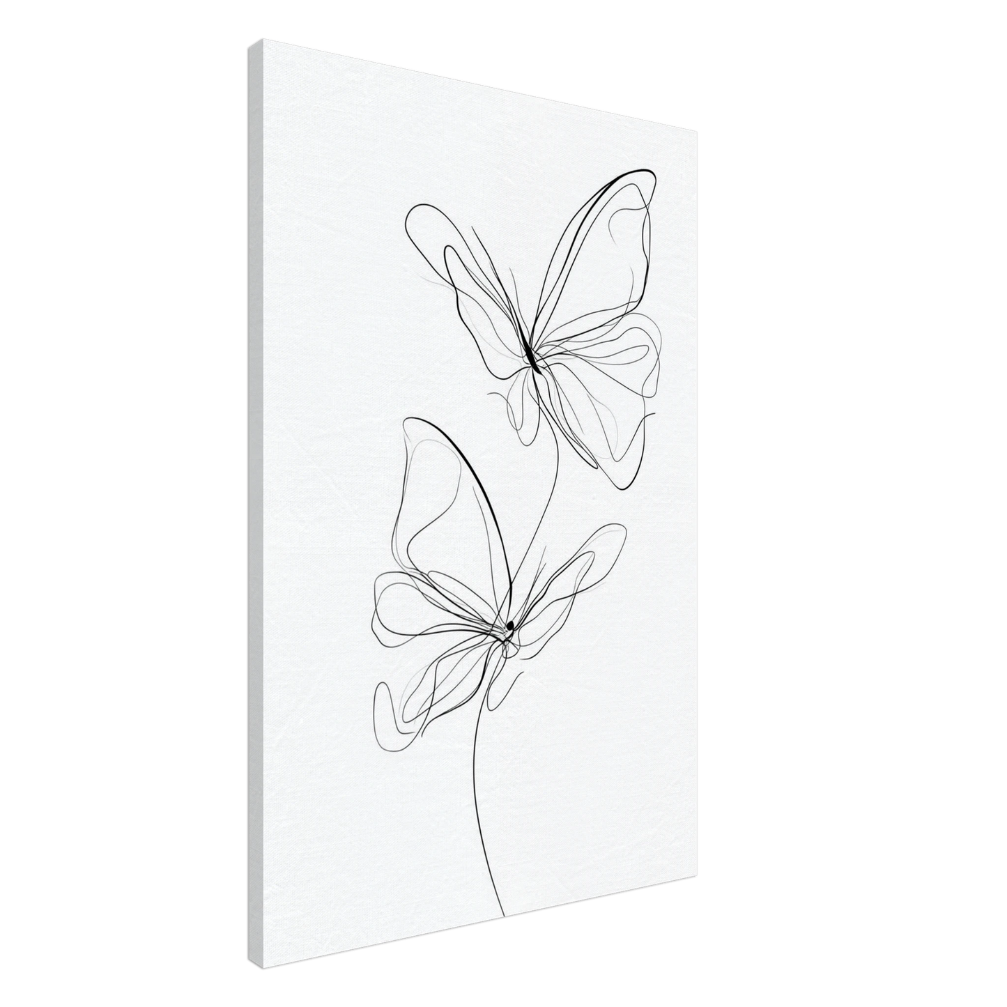 Federleicht – Schmetterlinge in Linie Leinwand 60x90 cm - Pixara