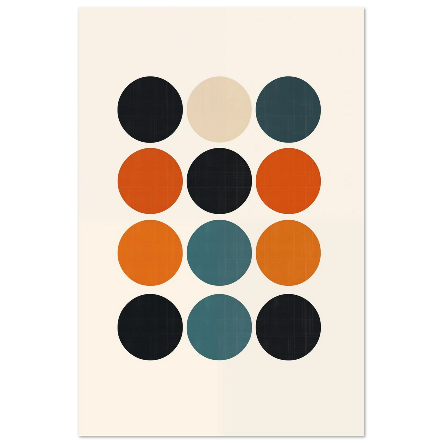 Retro Farbpalette mit Kreisen Poster 60x90 cm - Pixara