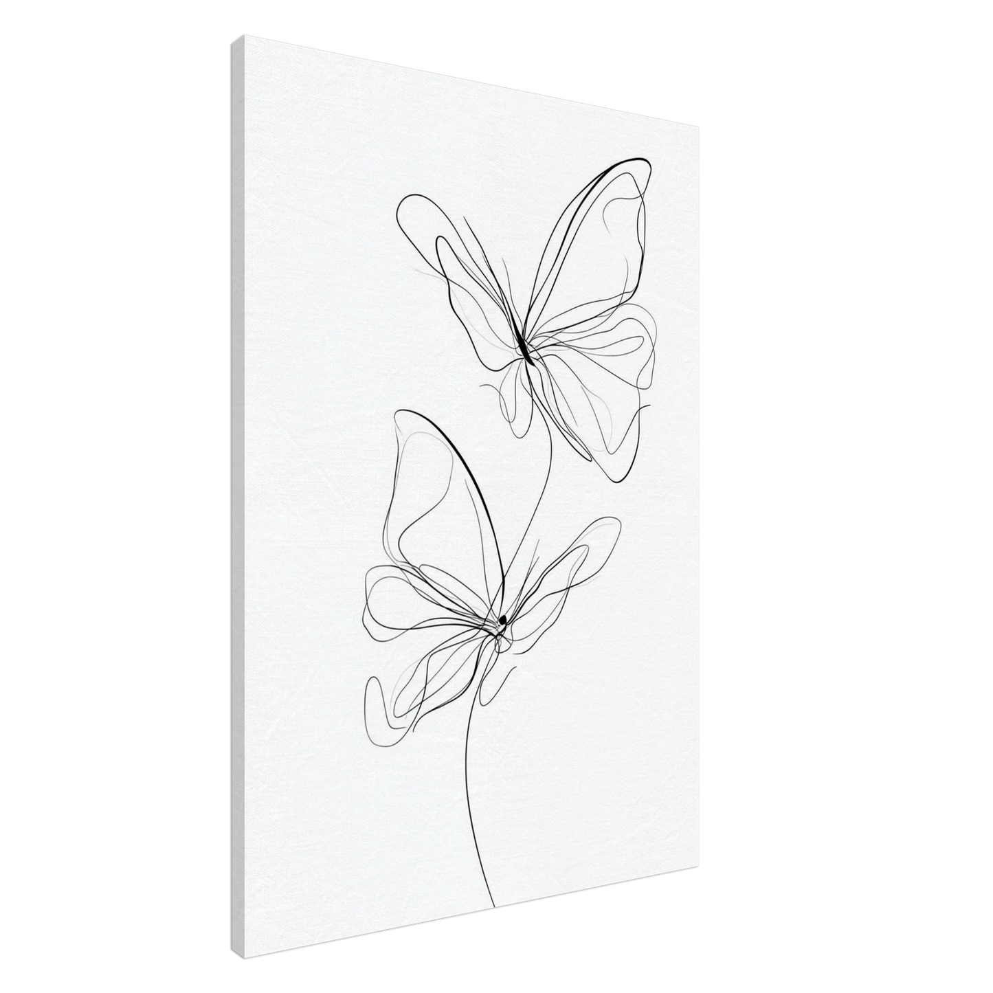 Federleicht – Schmetterlinge in Linie Leinwand 70x100 cm - Pixara