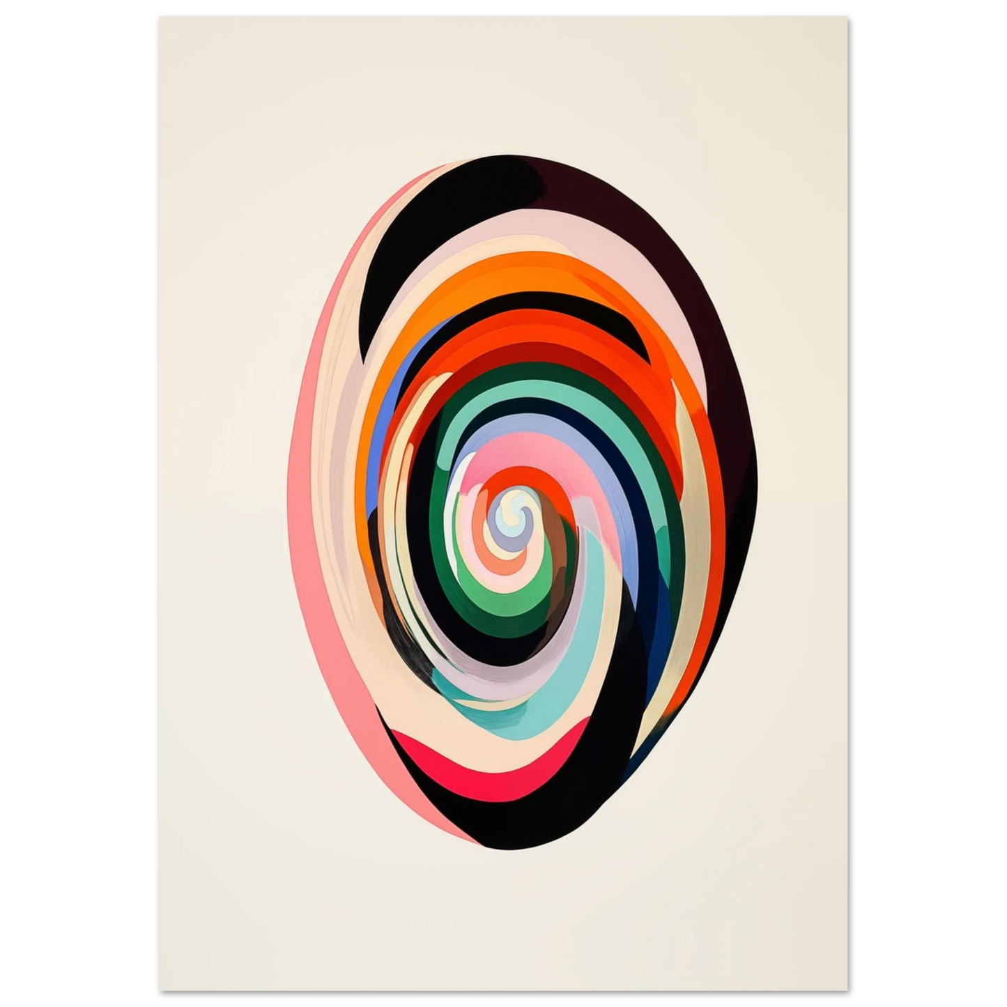 Farbenfrohe Spirale Poster 21x29.7 cm - Pixara