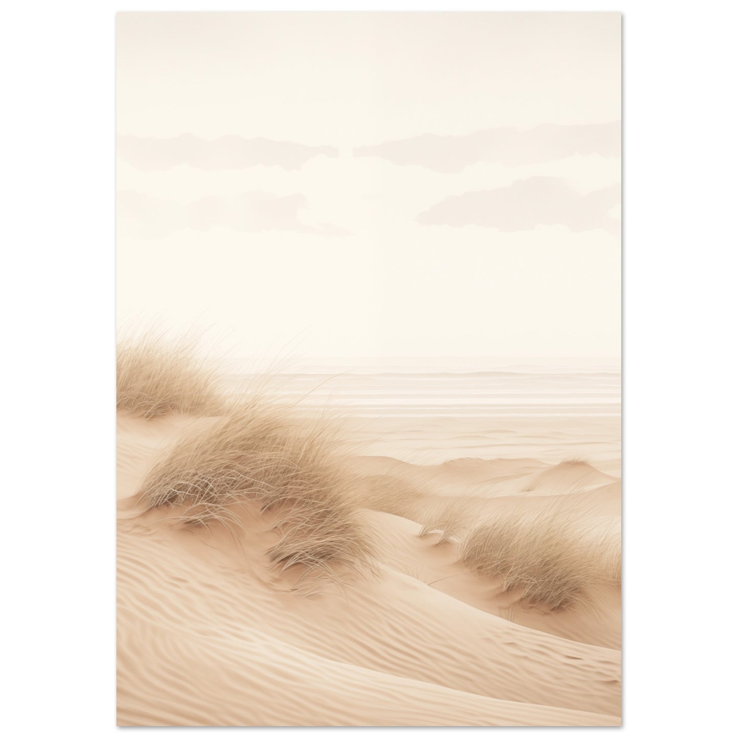 Sanfte Dünenlandschaft Poster A4 21x29.7 cm - Pixara