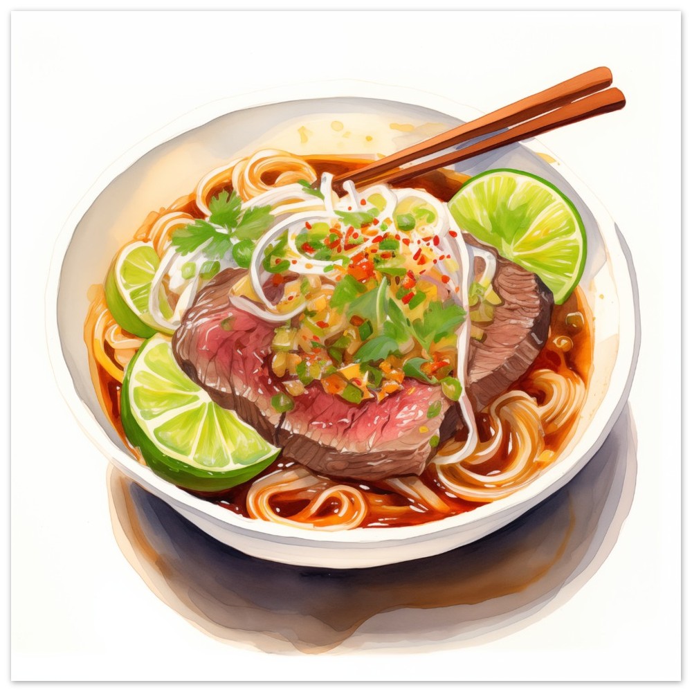 Wasserfarben-Pho Poster 50x50 cm - Pixara