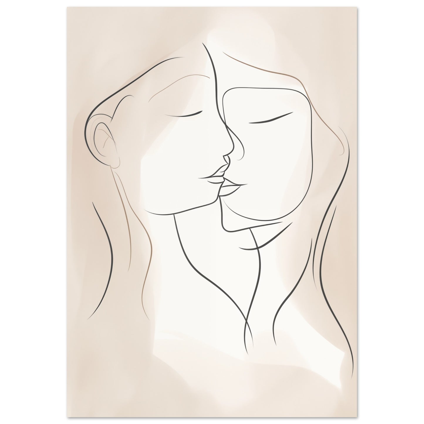 Harmonische Begegnung Poster A4 21x29.7 cm - Pixara