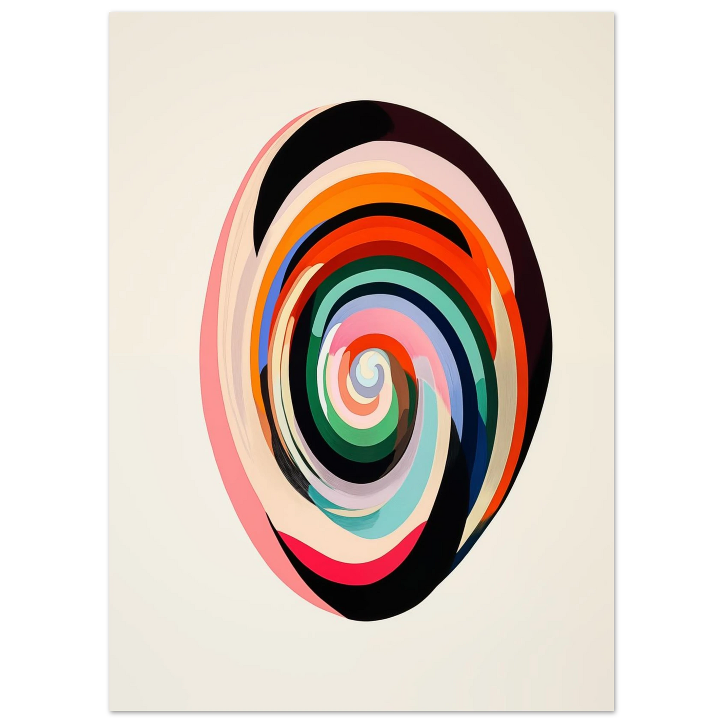 Farbenfrohe Spirale Poster 13x18 cm - Pixara