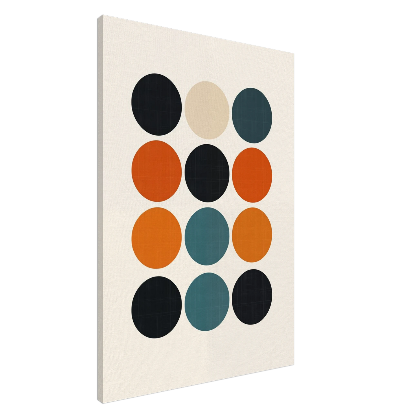 Retro Farbpalette mit Kreisen Leinwand 70x100 cm - Pixara