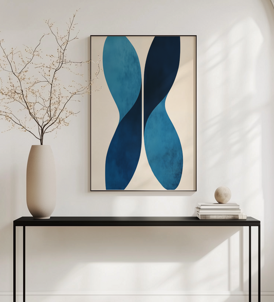 Blaue symmetrische Formen - Pixara