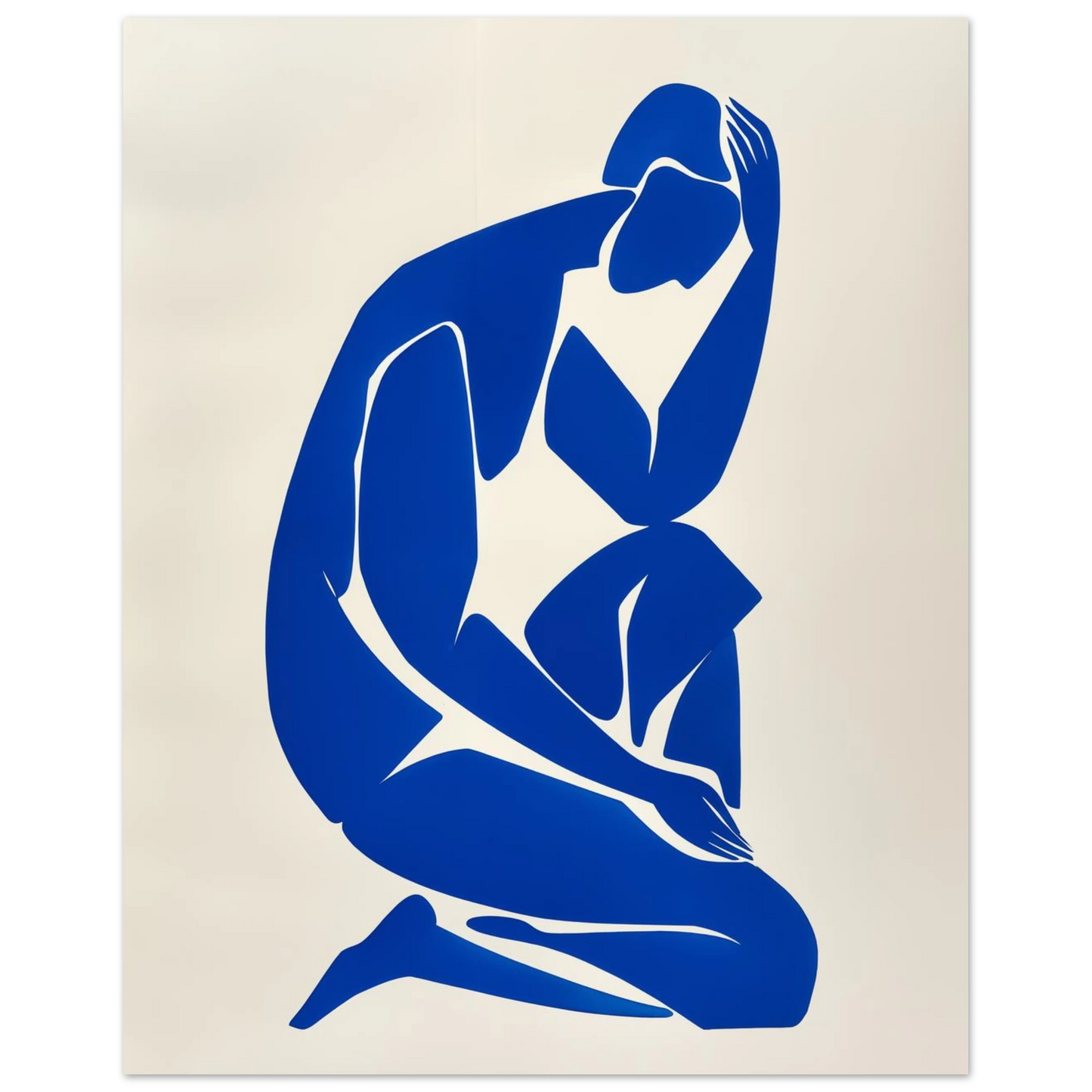 Stille Figur in Blau Poster 20x25 cm - Pixara